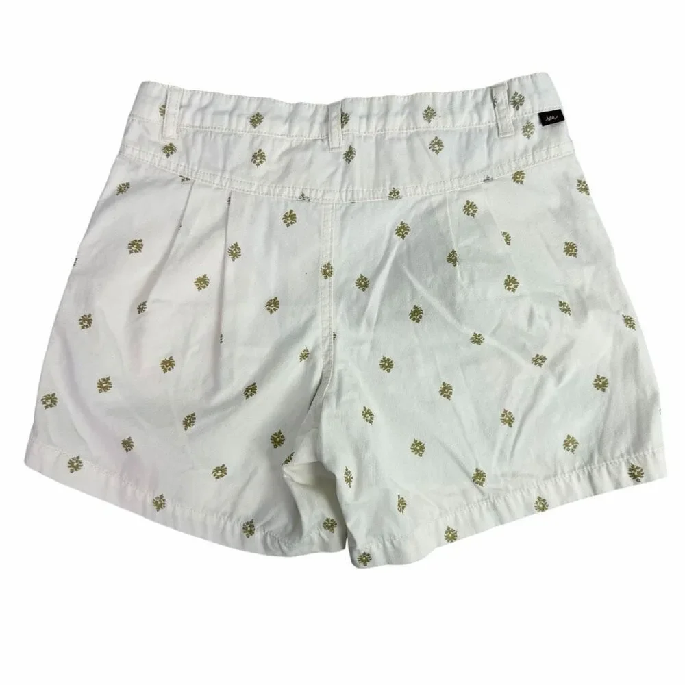 Tea size 8 Girls Shorts Cream Gold Foil